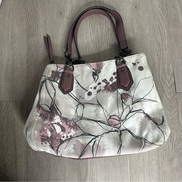 Simply Vera Wang Handbag Satchel Purse - Floral 14” x 9” - Picture 1 of 8